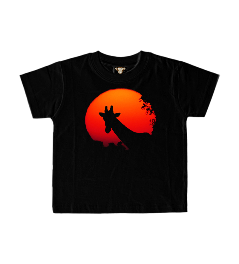 Dětské tričko - Žirafa - západ slunce